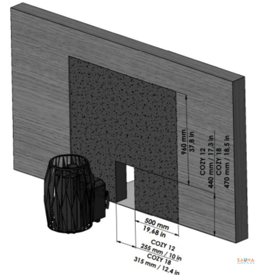 Installing Cozy Heat with masonry or through wall heater